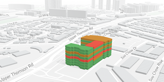 Stacking plan on map